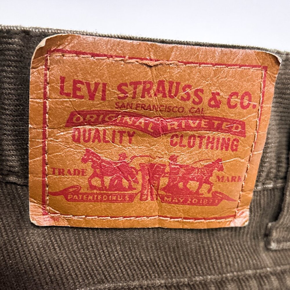 Levi's 549 Corduroy The Original Jeans Low Loose Brown Size 34x32 - Picture 10 of 16